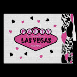 PINK & BLACK HEARTS PARTY IN LAS VEGAS Card cards