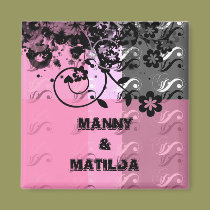 Pink & Black magnets