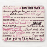pink & black mousepad