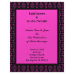 Pink Black Pattern Wedding Personalized Letterhead
