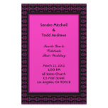 Pink Black Pattern Wedding stationery