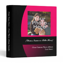 Pink/Black Personalized Photo Album Binder