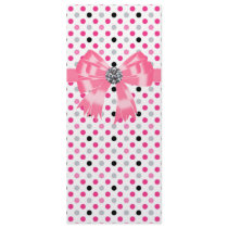 Pink Black Polka Dot Wedding Program Template Personalized Invitations