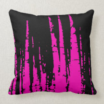 Pink black razberry fashion trees throw pillow