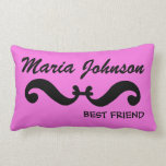 Pink/Black Retro Polka Dots Best Friend Mojo Throw Pillows