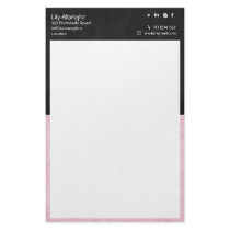 Pink & black retro Stationery - Social Icons