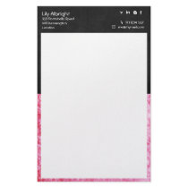 Pink & black retro Stationery - Social Icons