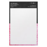 Pink &amp; black retro Stationery - Social Icons