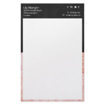 Pink & black retro Stationery - Social Icons