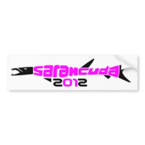 Pink Black SarahCuda Bumper Sticker