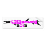 Pink Black SarahCuda Bumper Sticker bumper stickers
