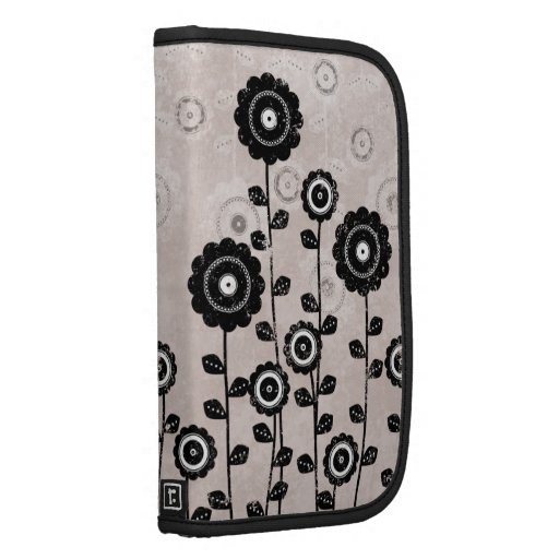 Pink & Black Shabby Chic Floral Smartphone Folio Folio Planners