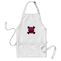 Pink & Black Skull aprons by shopaholicchick Pink & Black Skull aprons
