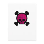 Pink & Black Skull Postcards