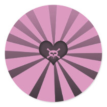 Pink Black Skull stickers