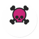 Pink & Black Skull stickers by shopaholicchick Pink & Black Skull stickers