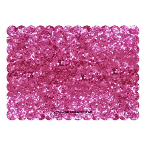 Pink/Black Sparkle-look Bow Photo Graduation Party Custom Invites