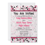 Pink & Black Splatter Graduation Invitation - 2011