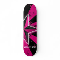 pink/black star, ZEROMAHERO! skateboards