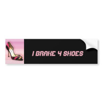 Pink & Black Stripe Bumper Sticker
