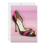 Pink & Black Stripe invitations