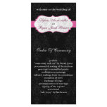 pink black Wedding program