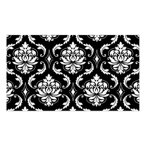 Pink Black White Damask Wedding Bar Drink Voucher Business Card (back side)