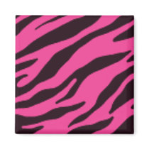 Pink & Black Zebra magnets by JuJuGarden Pink & Black Zebra magnets