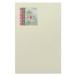 Pink Bleeding Heart ~ 2 Corinthians 9:8 Border Stationery Design