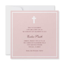 Pink Blessing Custom Invitations