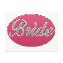 Pink Bling Bride postcards