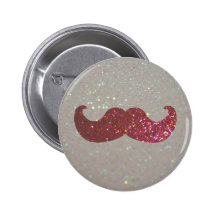 Pink Bling Mustache (Faux Glitter Graphic)
