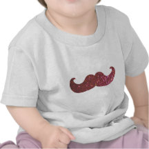 Pink Bling Mustache (Faux Glitter Graphic) T-shirt