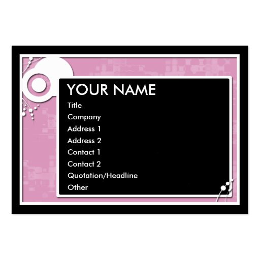 pink block scheme business card