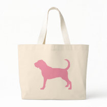 Pink Bloodhound Dog Canvas Bags