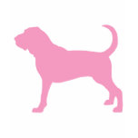 Pink Bloodhound Dog T-shirts