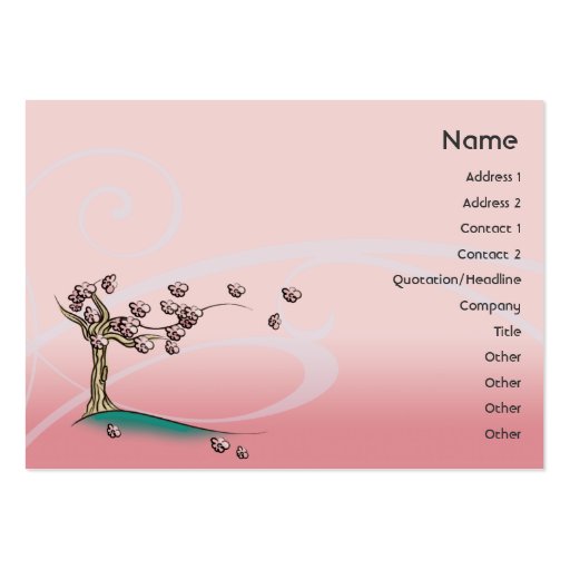 Pink Blossom - Chubby Business Card