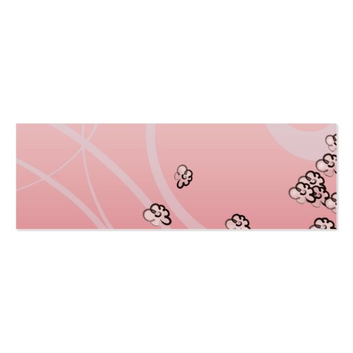 Pink  Blossom - Skinny Business Card Template (back side)