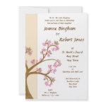 Pink Blossom Tree Wedding Invitation