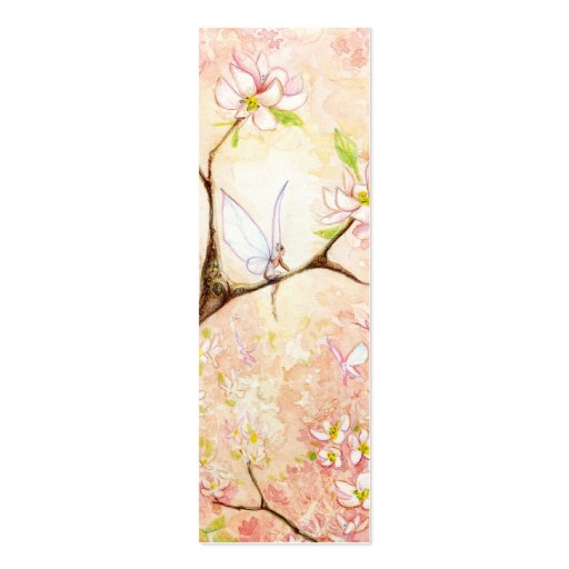 Pink Blossom View Bookmark Business Card Template