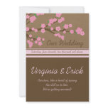 Pink Blossoms Customized Wedding Invitation