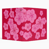 PINK BLOSSOMS RED AVERY BINDER
