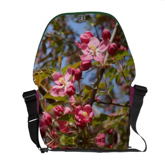 Pink Blossoms Rickshaw Messenger Bag