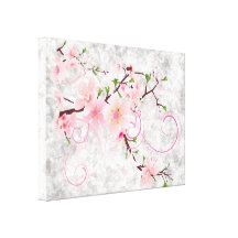 Pink Blossoms Stretched Canvas Prints