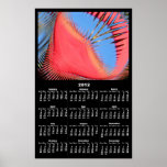 Pink & Blue Abstract calendar ~ print