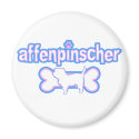 Pink & Blue Affenpinscher magnets