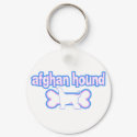 Pink & Blue Afghan Hound keychains by MenagerieMayhem Pink & Blue Afghan Hound keychains
