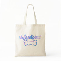 Pink & Blue Afghan Hound Tote Bag by MenagerieMayhem Pink & Blue Afghan Hound Tote Bag