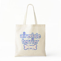 Pink & Blue Airedale Terrier bags