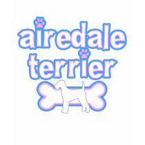Pink & Blue Airedale Terrier t-shirts by MenagerieMayhem Pink & Blue Airedale Terrier t-shirts